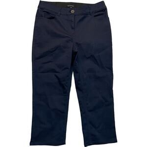 Violets & Roses Pedal Pusher Capri Pants Women’s 4/27 Navy Blue 20” Inseam NWOT